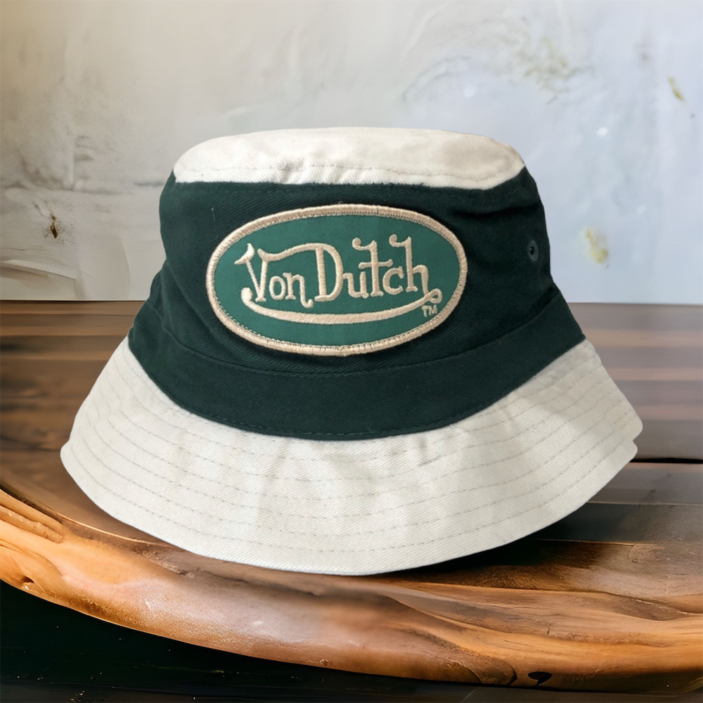 Von Dutch Bucket Hat Cream Green Little kids 21"Circumference